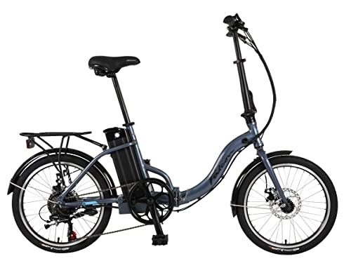 Electric Bike : Falcon Unisex's Crest 36V10Ah Folding Ebike Easy to Ride, Dark Grey, 15" Frame