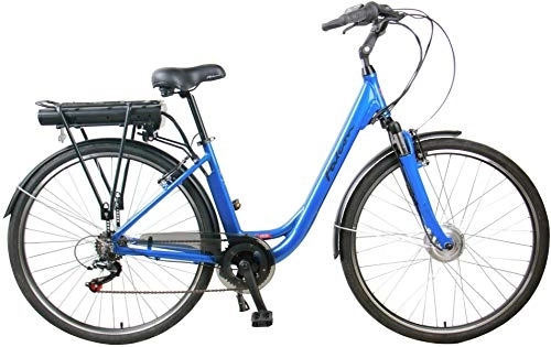 Electric Bike : Falcon Unisex's Glide 36V10Ah Ebike Easy to Ride, Blue, 17