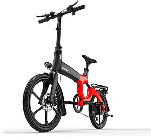 Electric Bike : Fangfang Electric Bikes, Adult Mountain Electric Bike, 384WH 36V Lithium Battery, Magnesium Alloy 6 Speed Electric Bicycle 20 Inch Wheels, E-Bike (Color : B)