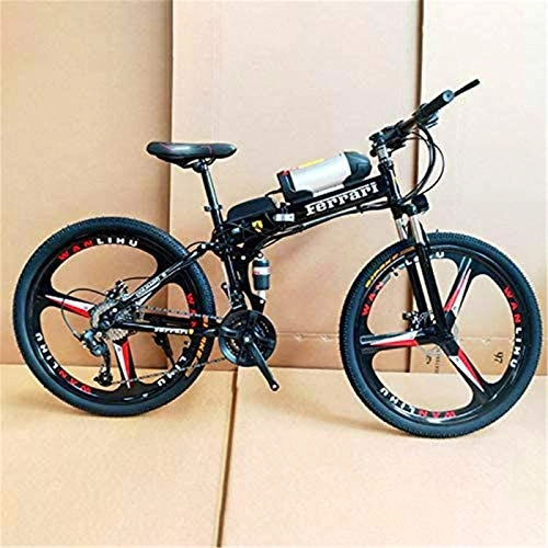 Electric Bike : Fangfang Electric Bikes, Electric Bicycles for Adults, 360W Aluminum Alloy Ebike Bicycle Removable 36V / 8Ah Lithium-Ion Battery Mountain Bike / Commute Ebik, E-Bike (Color : Black)