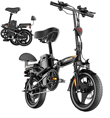 Electric Bike : Fangfang Electric Bikes, Electric Bikefor Adults Foldable Bike With 350W Brushless Motor 14" Wheel 48V 10-25AH Removable Waterproof And Dustproof Lithium Battery, E-Bike (Size : 15AH)