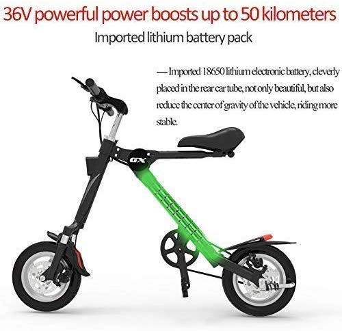 Electric Bike : FEE-ZC Outdoor Convenience Wheelchair 36V Mini Folding Electric Bicycle for Adult Lithium Battery 5 Control Car Two-Wheel Portable Travel Battery Car Led Lighting Can Withstand Weight 150Kg White
