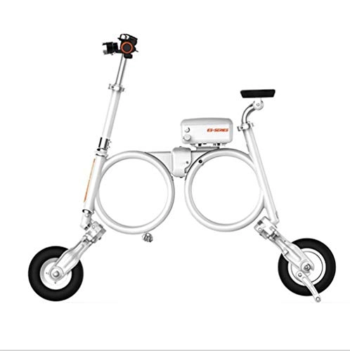 Electric Bike : FENGFENGGUO Electric Bicycle, Intelligent Two-Wheel Folding Scooter Lithium Battery Bicycle Portable with USB Interface