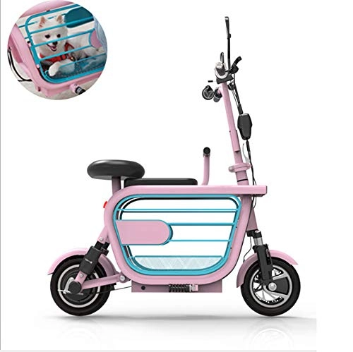 Electric Bike : FEZBD Folding Electric Bicycle Lightweight And Aluminum E-Bike 45Km Range Electric Bike with 580W Powerful Motor And 10Ah Lithium Battery, Pink