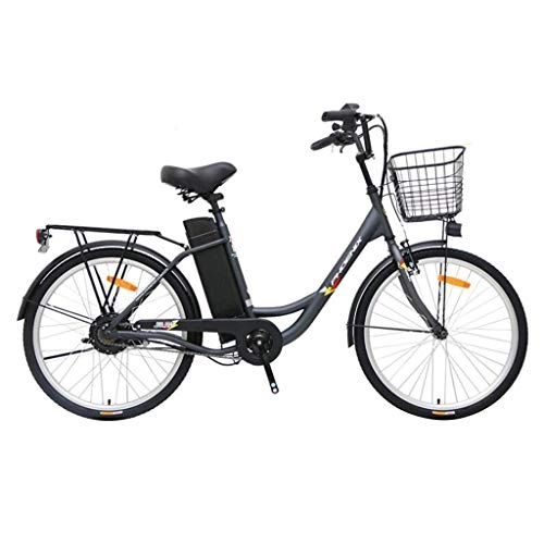Electric Bike : FFF-HAT Adult Electric Bike, 24’’ Portable Lithium Battery Detachable Bicycle, Multiple Colors Available (36V10.4Ah350W)