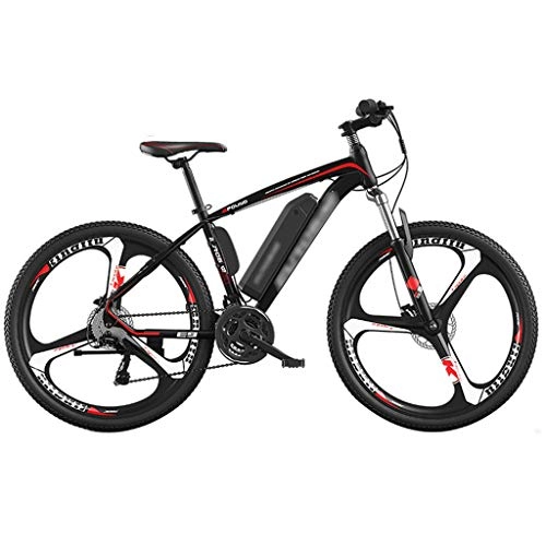 Electric Bike : FFF-HAT Multifunctional Hybrid Electric Bicycle 27-speed Full Suspension Mountain Bike, 26 Inches, Battery Life 60KM