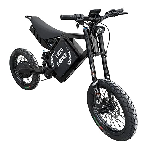 Electric Bike : FGMGFTG Electric bike electric motorcycle Most powerful 72v 5000w ebike with Electric Mountain Bike (Color : Black)