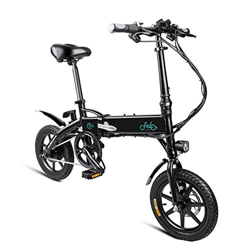 Electric Bike : FIIDO D1 Ebike Foldable Electric Bike with 250W Motor, 25km / h Max Speed, and Three Working Modes, 120kg Payload for Adult (10.4Ah Black)