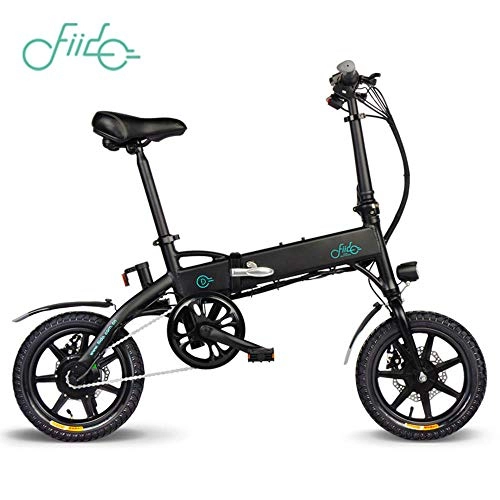 Electric Bike : FIIDO D1 Folding Electric Bike, Foldable Electric Bikes For Adults With 7.8Ah Battery Up To 30 Miles Folding Bike For Sports Outdoor Cycling Travel Work Out And Commuting(black)