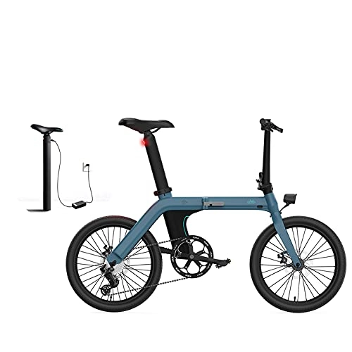 Electric Bike : FIIDO D11 Rechargeable Foldable Electric Bike, With LCD Display, Rear Light, Foldable Rechargeable E-Bike Outdoor Bicycle Vehicle(Blue)