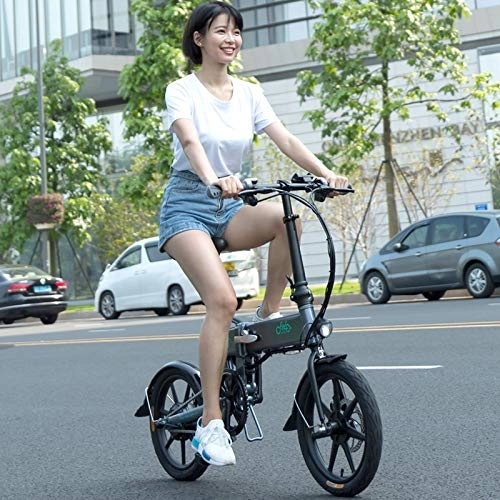 Electric Bike : FIIDO D2S Electric Bicycle Folding Bike E-bike Electric Bicycles Made of Aviation Aluminum, 7.8AH Battery, 250 W Motor, Range Up to 60km & Top Speed 25 km / h Received within 5-7 days(Grey)