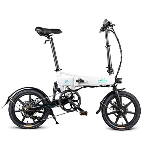 Electric Bike : FIIDO D2s Electric Bicycle For Adults, Folding Ebike with 7.8ah Lithium Battery & Shock Damper For Outdoor Cycling Travel Commute (white)