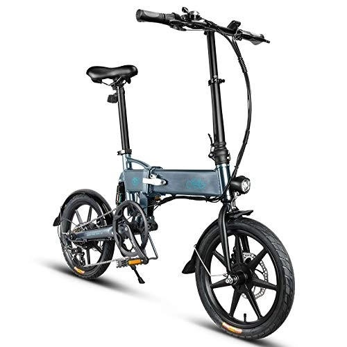 Electric Bike : FIIDO D2S Folding Electric Bikes for Adults Men Women Ebike Bicycle Urban Commuter Bike Scooter with Seat, 3 Riding Mode & 6-Speed Transmission, 250W Motor, 36V 7.8Ah Battery, 25km / h Grey【UK STOCK】