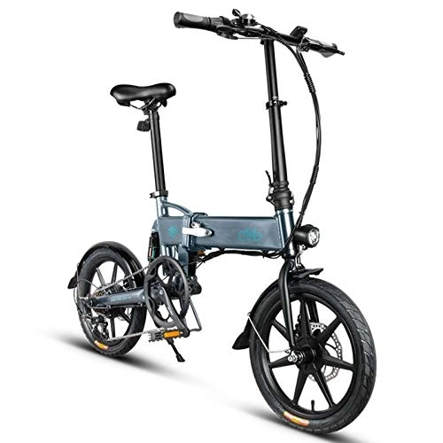 Electric Bike : FIIDO D2S Rechargeable Foldable Electric Bike, Adults E-Bike for Outdoor Mountain Cycling, 3 Gears Electric Power Assist System, Lower Power Consumption - Grey
