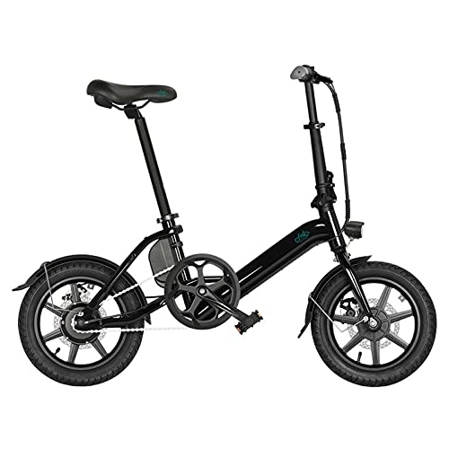Electric Bike : FIIDO D3 PRO Electric Bike, Foldable Aluminum Alloy Light Portable Fashion Ebike for Man And Woman 14" 36v 7.5ah 25km / h 60km 18kg 250w Brushless Motor (Black)