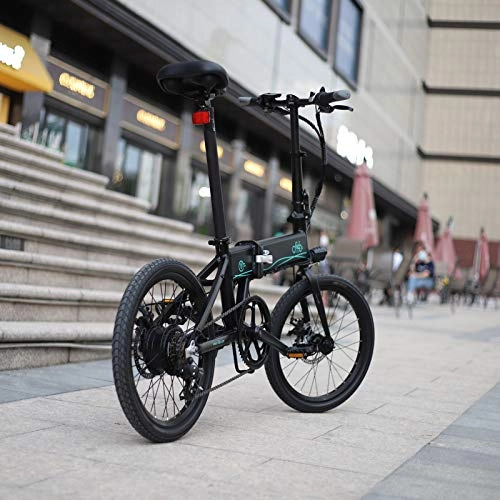 Electric Bike : FIIDO D4S Electric Bicycle Folding Bike Ebike Electric Bicycles Made of Aviation Aluminum, 10.4AH Battery, 250 W Motor, Range Up to 80km & Top Speed 25 km / h (Black)