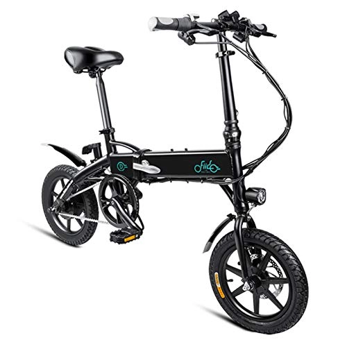 Electric Bike : FIIDO DI Electric Bike Folding E-bike for adults, Commuter Cycling Bicycle16inch Wheel, Max Speed 25km / h, 250W / 36V, Aluminum Frame Disc Brakes Brakes 3 Modes, Unisex Bicycle - Black