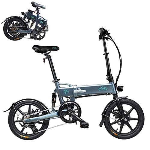 Electric Bike : FIIDO Foldable Electrics Bike Variable Speed Rear-Shock Absorber Three Work Modes Lightweight Aluminum Alloy Folding Bike Easy to Storage 16 Inch Wheels with Disc Brake Motor Electric Bicycles