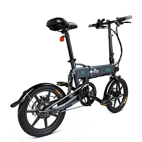 Electric Bike : Finelyty FIIDO D2 Foldable Electric Bike - Portable and Easy to Store in Caravan Motorhome Boat Lithium Ion Short Charge Battery Silent EBike grey