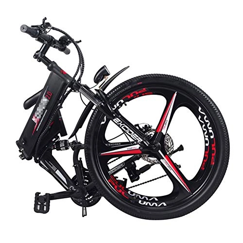 Electric Bike : FJNS 24'' Electric Mountain Bike with GPS Positioning System APP (36V 250W), Electric Bike 21 Speed Gear and Three Working Modes - Top speed 30-50km / h, 15AH