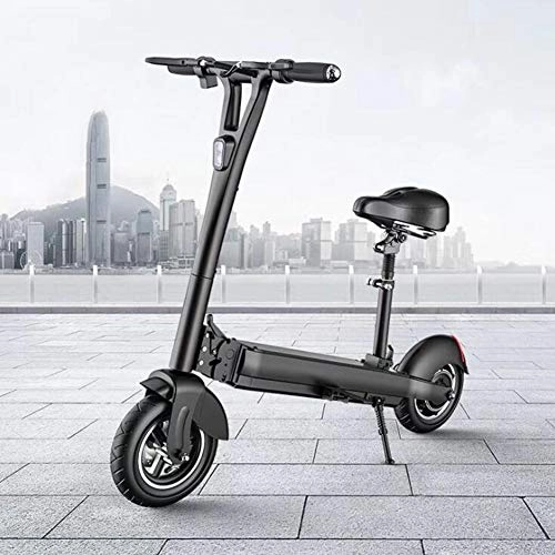 Electric Bike : FJNS Electric Folding Bike, 400W 7.8Ah Folding Electric Bicycle, LED display Aluminum Alloy 10 Inch, for Adults Commuting & Leisure Compact eBike, 18AH70to80kmendurance