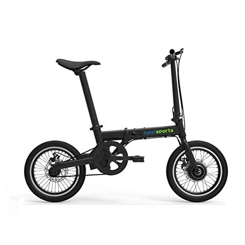 Electric Bike : FJW Electric Bike 36V 250W Unisex Ebike 16 inch Hybrid Bicycle with Disc Brakes (Removable Lithium Battery) Folding Bike for Commuter City, Black