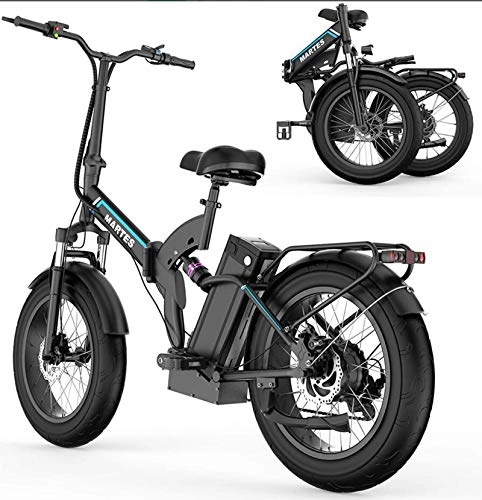 Electric Bike : Fly YUTING Original Factory Folding Electric Fat Bikes Ebike 750W Electric Bicycle