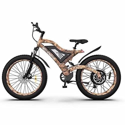 Electric Bike : FMOPQ Electric Bike 1500W Electric Mountain Bike 48V 15AH Removable Lithium Battery 26 ''4 Inch Electric BikePowerful for Cycling Enthusiasts(Snake)
