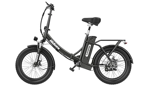 Electric Bike : Foldable-Electric-Bicycle Men-Women-Ebikec with Removable 12Ah Battery, 35Miles Dual Suspensions, 20" Fat Tire Electric Bike for Adults