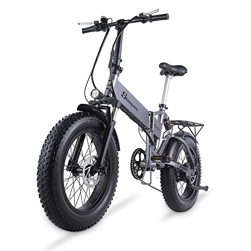 Electric Bike : Foldable Electric Bike for Adult Men Women, 20" 48V 500W 13Ah Removable Lithium-Ion Battery 45KM Range Dual Disc Brakes, Dual Shock Absorption [CZ Stock