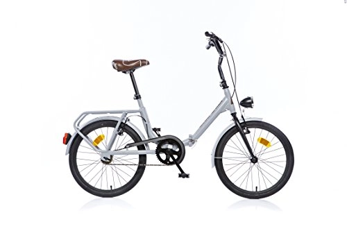Electric Bike : Folding Bike Aurelia 20 Inch light Grey Light Weight