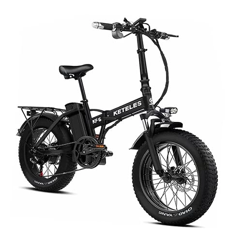 Electric Bike : Folding E-Bike Electric Bike 20 Inch 48V 18Ah Lithium Battery Foldable City E-Bike with 4" Fat Tires for Adults Men Women. (1 KF6)