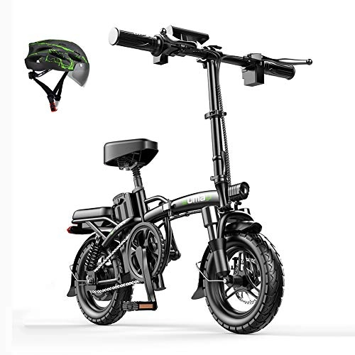 Electric Bike : Folding Electric Bicycle 400w / 48v Motor Removable Lithium Battery 25km / h Climbing Capacity 30 7-fold Shock Absorption usb Charging port Hydraulic dual disc Brake Three Working Modes, Black, 24ah 120km
