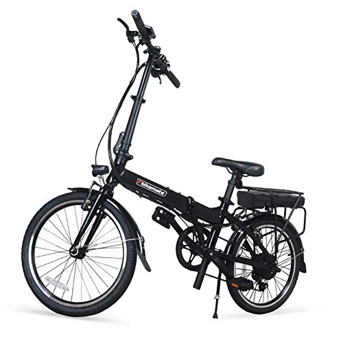Electric Bike : Folding Electric Bicycle, Mini Small Scooter Bike Mate, Lithium Battery Adult Men And Women Ultra Light And Convenient E-bike, Boosting Mileage Up To 50 Km, 153 56 112cm