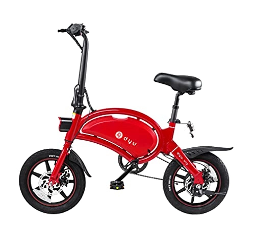 Electric Bike : Folding Electric Bike, 14'' Adults Bike Commuter Bicycle with 36V / 10Ah Rechargeable Li-ion Battery, Max Speed 25km / h with Disc Brake Folding E-bike for Adults (Red)