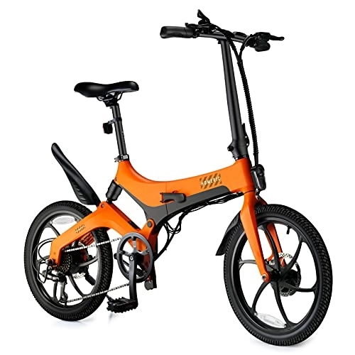 Electric Bike : Folding Electric Bike, 20 Inch Fold Ebike for Adults, 250W Electric Bicycle with 36V 7.8AH Removable Battery, 6 Speed Transmission Gears Foldable Bike