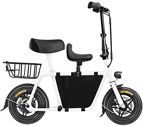 Electric Bike : Folding Electric Bike, Adult Two-Wheel Mini Pedal Electric Car Lightweight And Aluminum Folding Bike with Pedals for Adult Men And Women