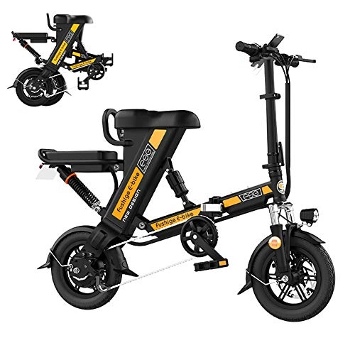 Electric Bike : Folding Electric Bike, Bicycle Moped Aluminum Alloy Foldable With 200W Motor, Three Operating Modes For Cycling Outdoor Lightweight Foldable Compact eBike For Commuting & Leisure, Boost up to 90km