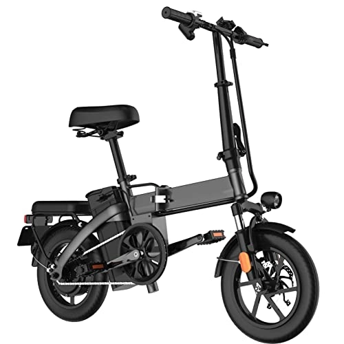 Electric Bike : Folding Electric Bike Electric Bike Foldable for Adults Electric Bicycle 350W Motor 48V Lithium Battery Brushless Ultra Long Endurance Electric Bicycle