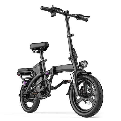Electric Bike : Folding Electric Bike Electric Bike Foldable for Adults Lightweight 400W Electric Bike Men and Women E Bike 14 Inch Folding Electric Bike