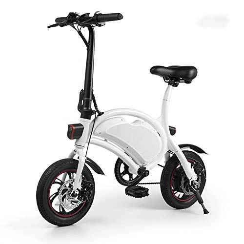 Electric Bike : Folding Electric Bike for Adults 14" Electric Bicycle / Commute Ebike with 250W Motor, 36V 8Ah Battery, for Adult and Teens or Sports Outdoor Cycling Black / White / Red, White