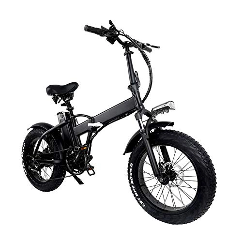 Electric Bike : Folding Electric Bike for Adults, 48V Electric Bike for Men and Women, 20-inch 5 Speed Cruise Electric Car, Portable Folding Bicycle with Electronic Display Screen, Red, 48V / 15AH / 75KM