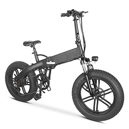 Electric Bike : Folding Electric Bike for Adults, 500w Ebike, 20”Electric Mountain Bike ，25KM / H Max Speed 15MPH Adult Ebike with 36V 10Ah Removable Battery, Professional 21 Speed Shift & Dual-Disc Brakes