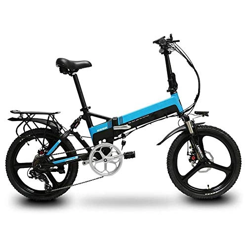 Electric Bike : Folding Electric Bike, Lightweight And Aluminum Folding Bike with Pedals Non-Slip Explosion Proof Lithium Battery Bike Outdoors Adventure, B