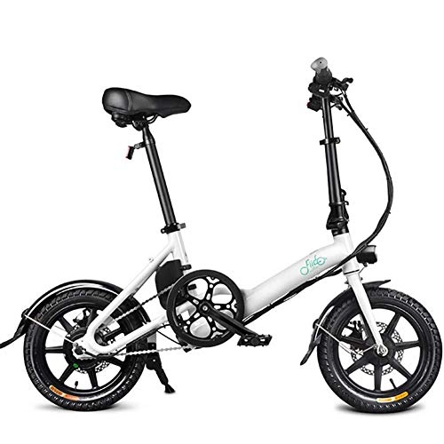 Electric Bike : Folding Electric Bike with Pedals, 36V 250W 18 inch Foldable e-bike with Removable Large Capacity 7.8Ah Lithium-Ion Battery City e-bike, Lightweight Bicycle for Teens and adults, White