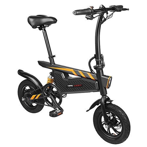 Electric Bike : Folding Smart Bicycle 250W Strong Motor Electric Bicycle with Front and Rear Lights
