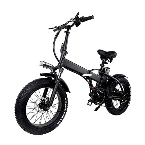Electric Bike : Folding Variable Speed Bikes, Electric Bike 20x4 Inch Auminum Foldable Electric Bikes 48V Large Cpacity Battery Electric Bike, for Mens Outdoor Cycling Travel Work Out And Commuting