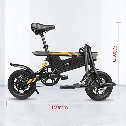 Electric Bike : franktea Bike X1 New, Folding Electric Bike, Black, Load 120kgOne Size