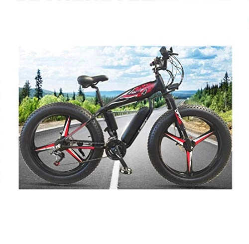 Electric Bike : FREIHE 26-inch mountain bike power-assisted bicycle lithium battery with 40-50 kilometers of life, aluminum alloy frame, variable speed LED lights, brushless motor power 250 (w)
