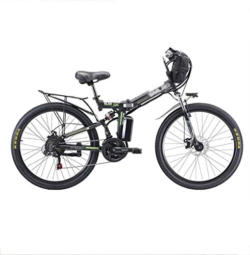Electric Bike : FREIHE Folding electric bicycle mountain bike 48v lithium battery 26 inch power-assisted bicycle transportation portable car adult electric power-assisted bicycle battery removable load 150kg